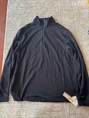HEATKEEP Men's Black Half-Zip Performance Sweater